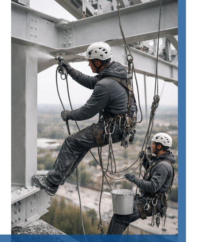 Покраска металлоконструкций на высоте в Ленинске-Кузнецком 358 р |ВЫСОТНИК-Лнн