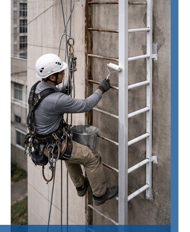 Покраска пожарных лестниц в Ленинске-Кузнецком от 4599 р. | ВЫСОТНИК-Лнн