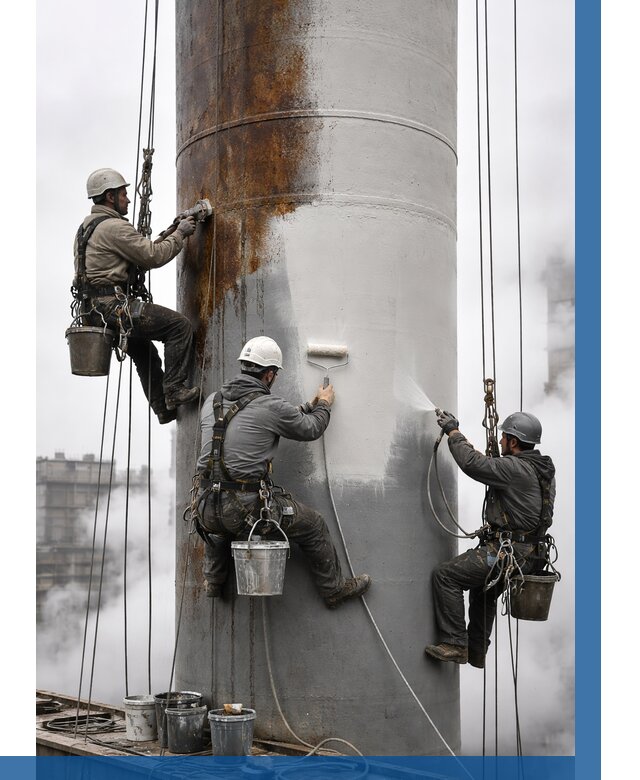 Покраска дымовых труб в Ленинске-Кузнецком от 8688 р. | ВЫСОТНИК-Лнн