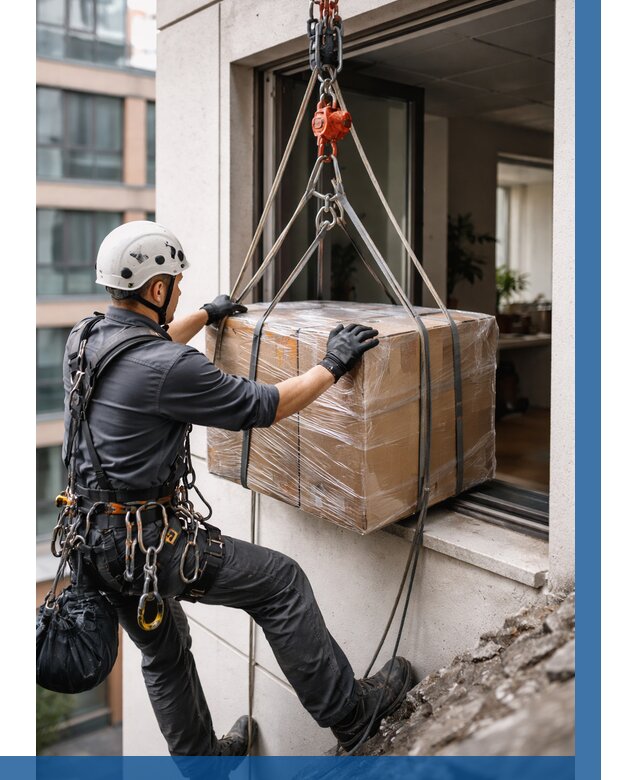 Подъем груза через окно в Ленинске-Кузнецком от 4599 р. | ВЫСОТНИК-Лнн