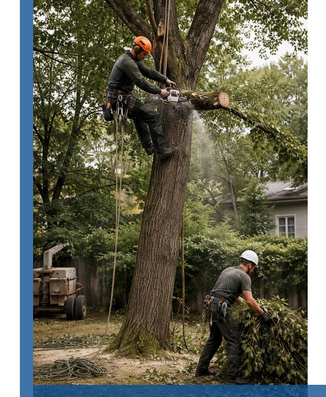 Кронирование деревьев в Ленинске-Кузнецком, безопасная высотная обрезка