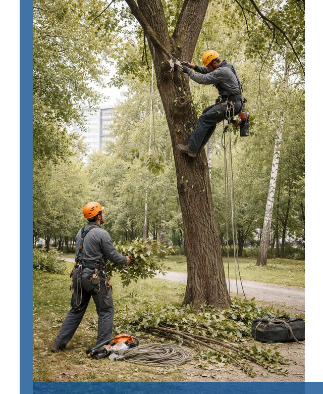 Санитарная обрезка деревьев в Ленинске-Кузнецком, профессионально и безопасно