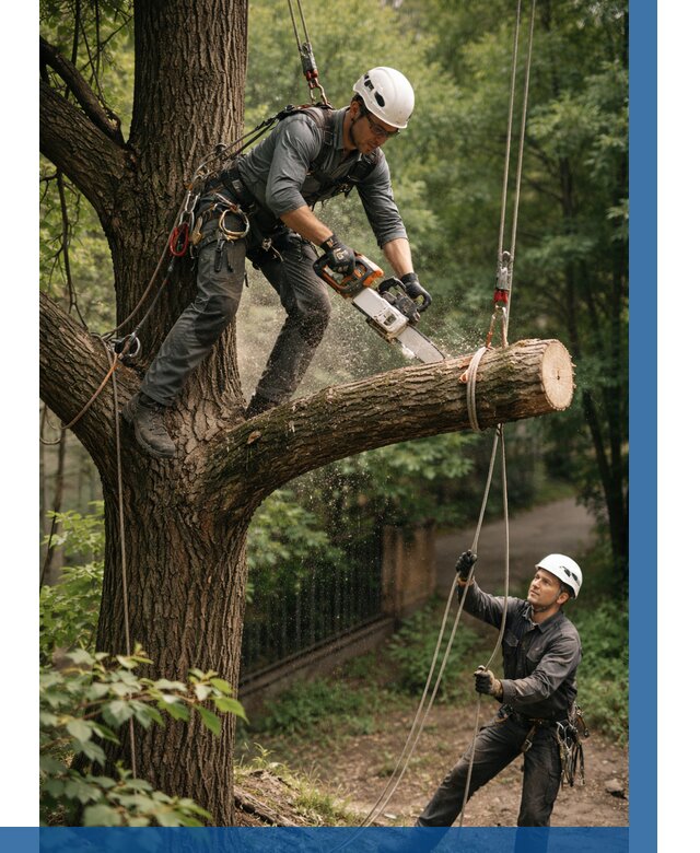 Спил деревьев альпинистами в Ленинске-Кузнецком от 8177 р. | ВЫСОТНИК-Лнн
