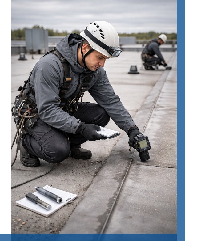 Обследование кровли на протечки в Ленинске-Кузнецком от 4599 р. | ВЫСОТНИК-Лнн