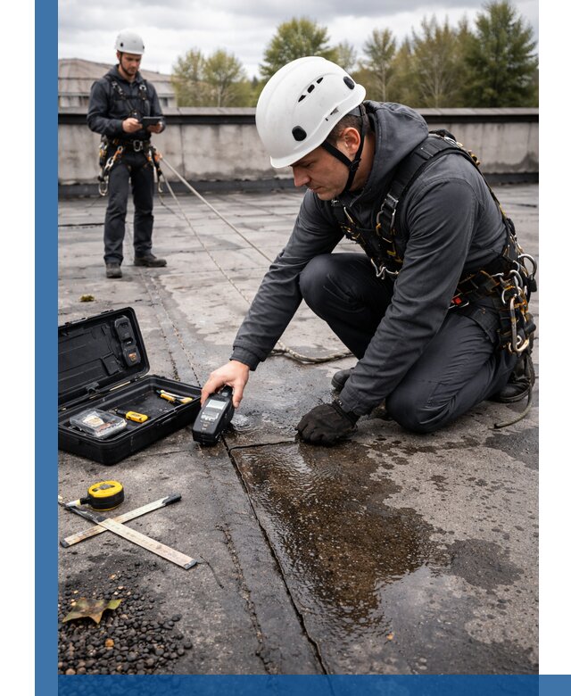 Обследование кровли на протечки и выявление дефектов в Ленинске-Кузнецком