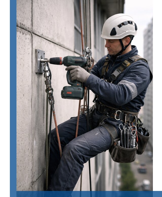 Установка анкерных точек для высотных работ в Ленинске-Кузнецком