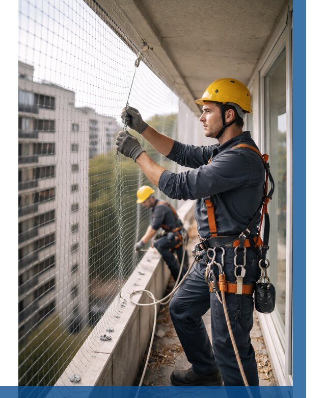 Монтаж сетки от птиц в Ленинске-Кузнецком от 4599 р. | ВЫСОТНИК-Лнн