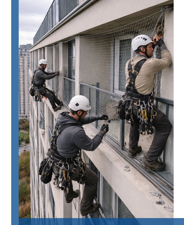 Профессиональный монтаж защитной сетки от птиц в Ленинске-Кузнецком